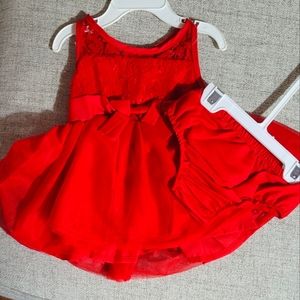 BCBG red lace dress